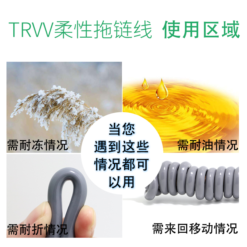 TRVV拖链电缆线2 3 4 5芯*0.3 0.5 0.75 1.5平高柔性耐折坦克链线 电子/电工 护套线 原图主图