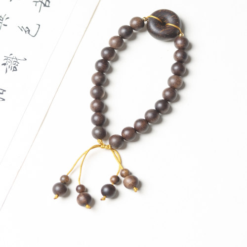 文莱黑棋楠沉香手串七夕节礼物