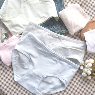 短裤 纯棉中腰全棉档抗菌少女三角裤 女 日系a类女生内裤 基础棉质