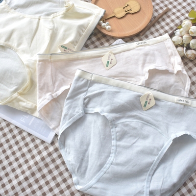 白色女士内裤中腰亲肤棉柔舒适