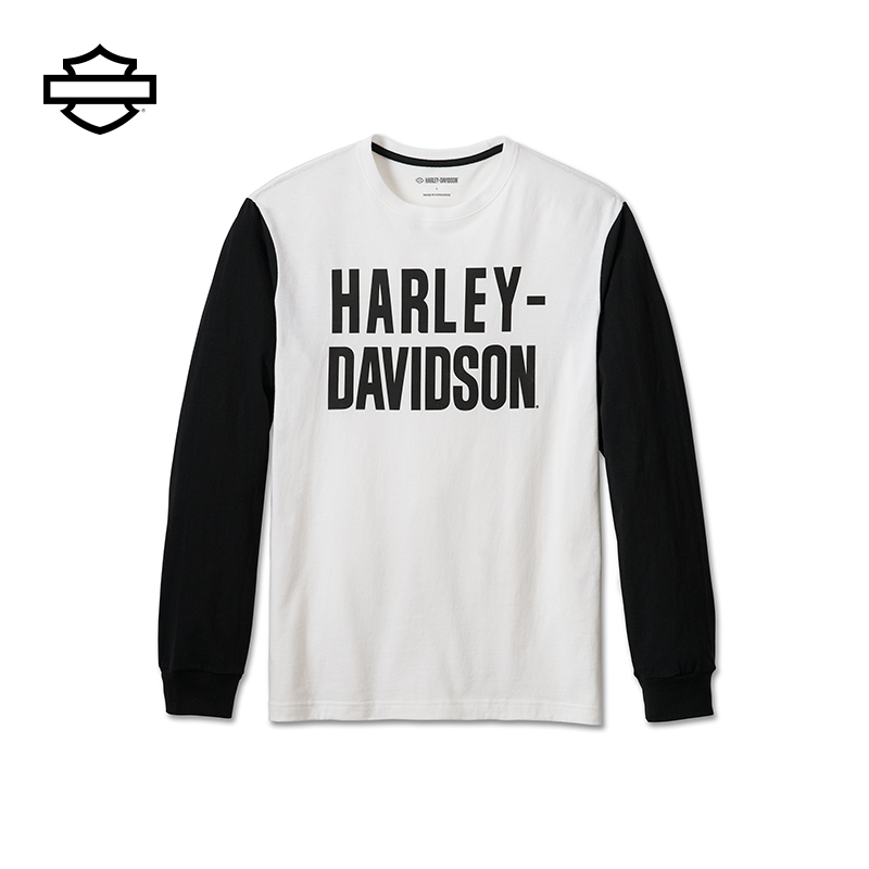哈雷戴维森 男士卫衣长袖T恤春秋宽松上衣套头衫