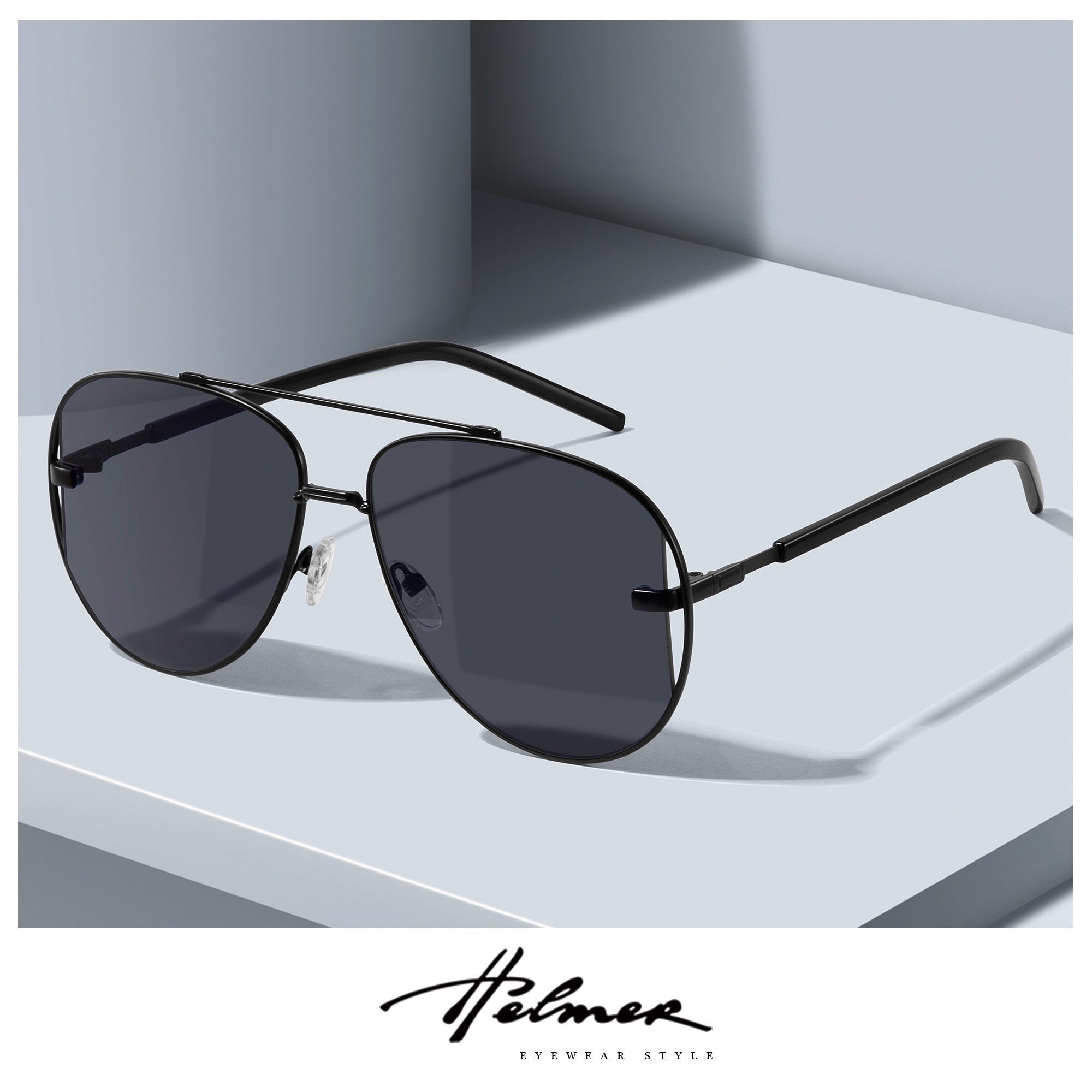 时尚双梁飞行员式太阳镜