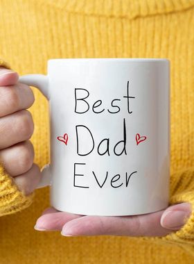 best dad ever mug father day gift mug父亲节生日礼物陶瓷杯ins
