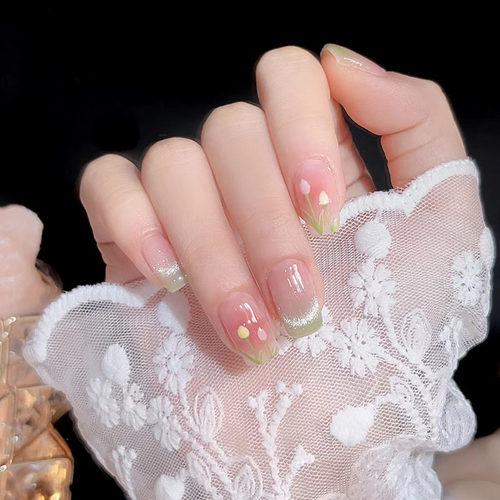 纯手工定制郁金香猫眼穿戴甲