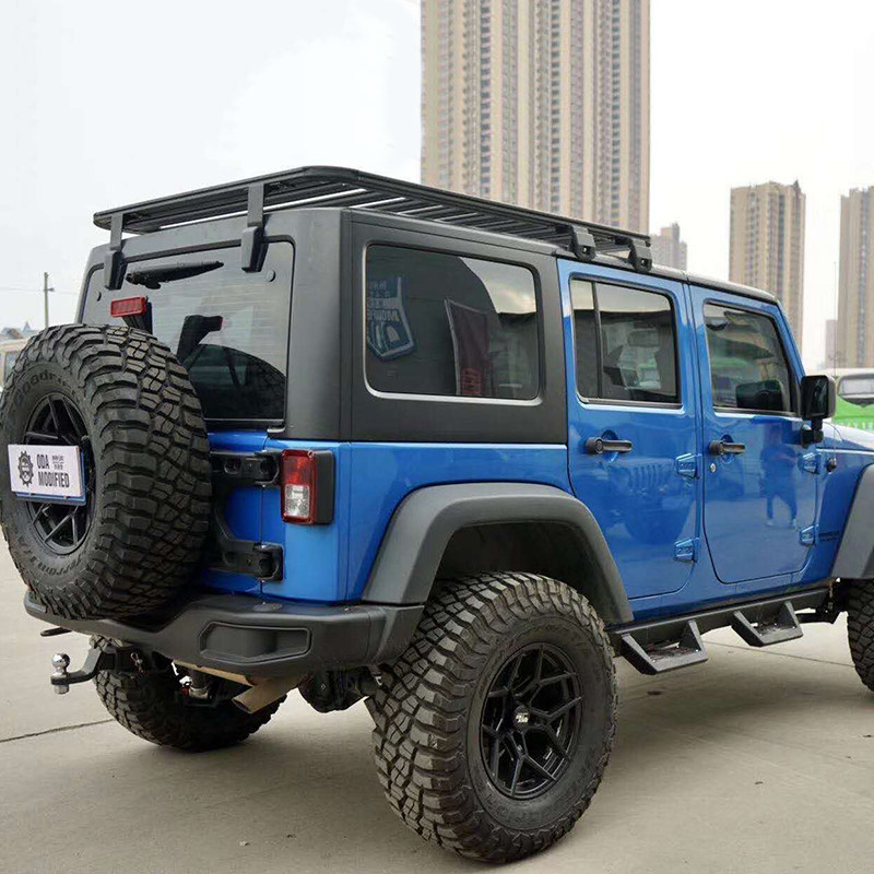 适用吉普新款牧马人车顶铝合金行李框行李架防滚架帐篷平框改装