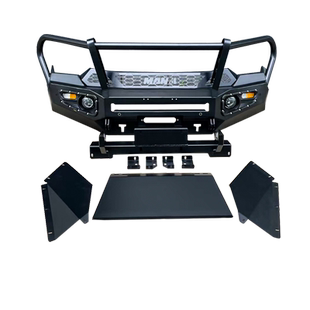 适用新款五十铃DMAX皮卡锰钢前杠后杠前后保险杠防护杠改装件