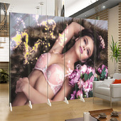 性感美女酒店酒吧夜店KTV包厢折叠屏风隔断客厅时尚 饰 玄关卧室装