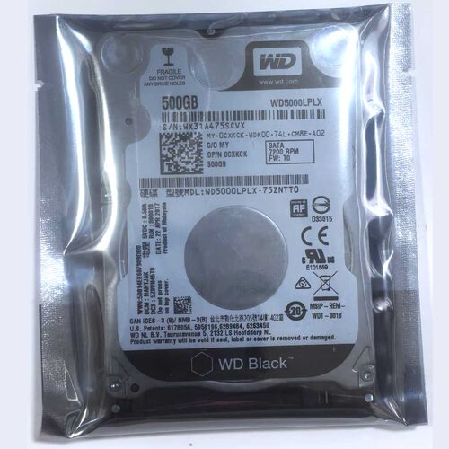 WD/西部数据 /500GB/7200转／WD5000LPLX/SATA/黑标笔记本硬盘