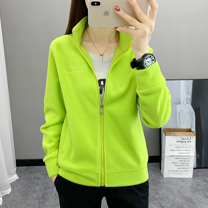 凯乐石薄荷户外运动抓绒衣女上衣保暖透气登山加厚冲锋衣内胆摇粒