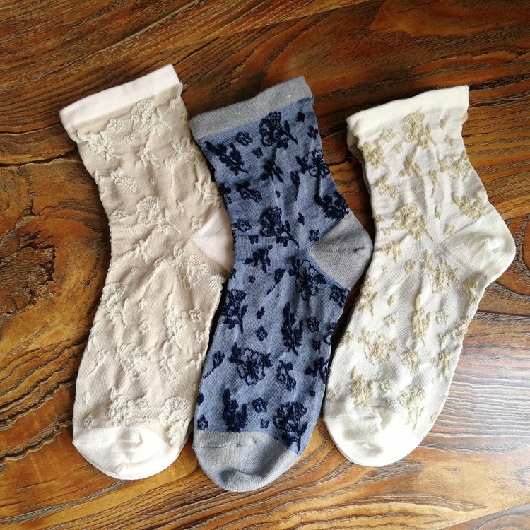 出清！外贸日单春夏薄款女袜麻混浮雕花纹甜美袜子女生松口中筒袜,女士内衣/男士内衣/家居服,中筒袜,淘宝优惠券,粉丝福利购,淘宝优惠卷