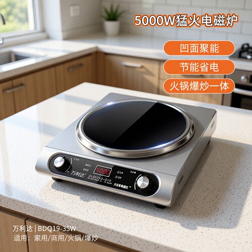 正品万利达5000W电磁炉家用凹面