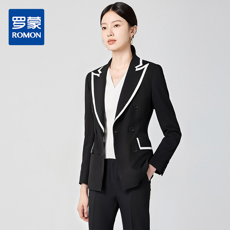 【西装两件套】罗蒙商务通勤气质西服西裤双开叉百搭时尚女士套装,女装/女士精品,职业女裤套装,淘宝优惠券,粉丝福利购,淘宝优惠卷