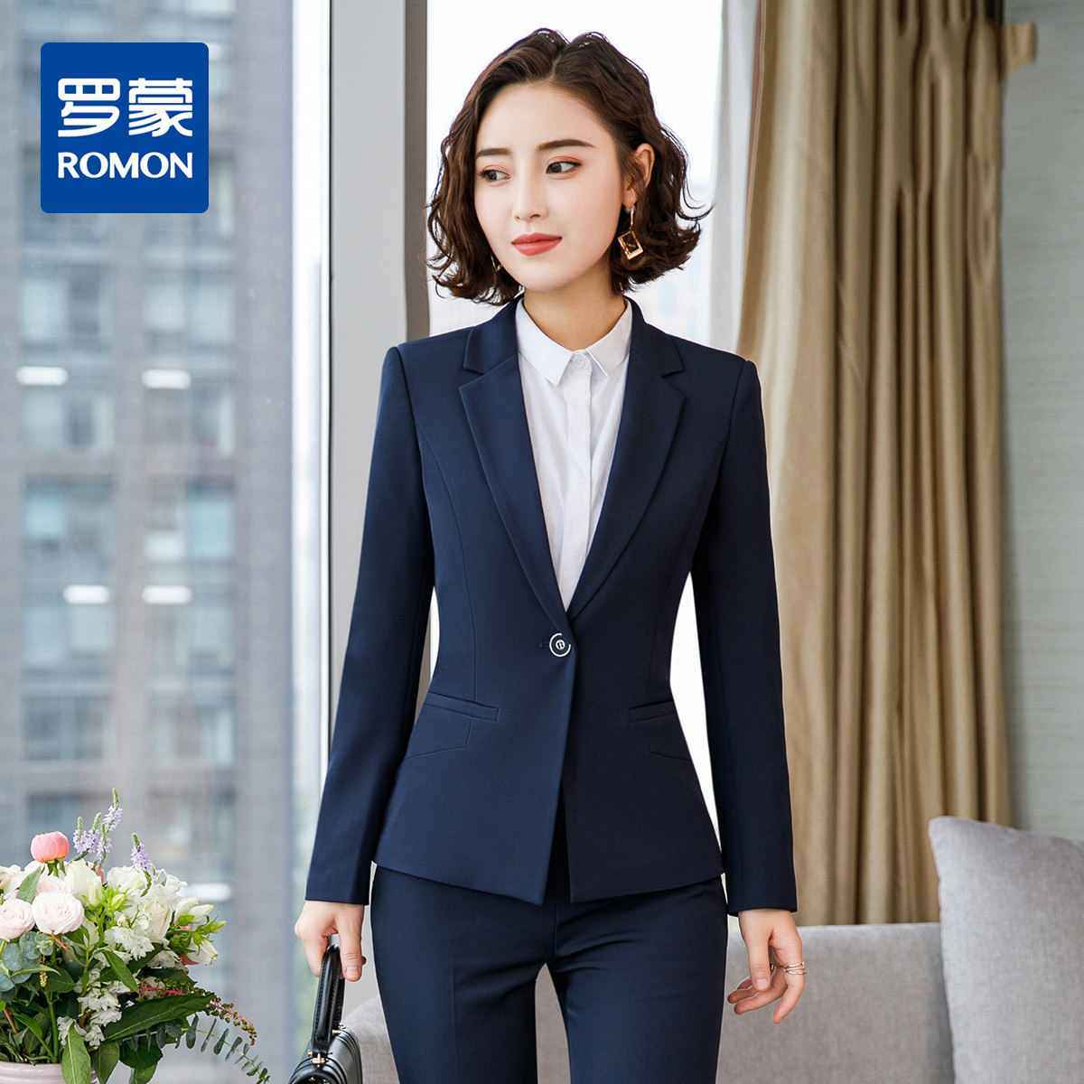 【上衣+裤子】罗蒙西服套装女士正装通勤职业工装求职上班西装春