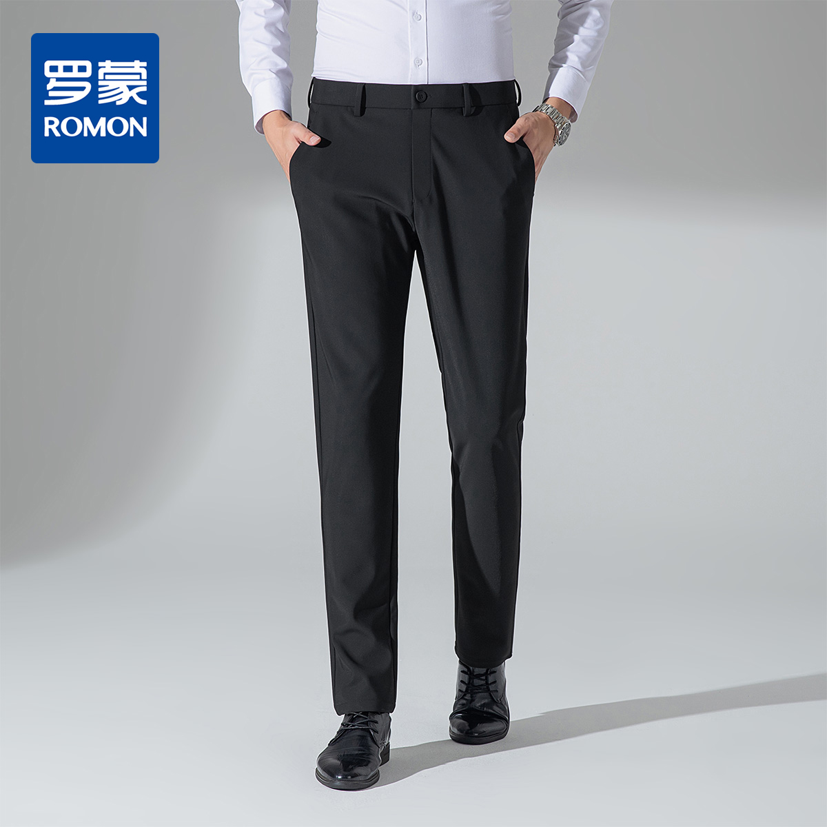罗蒙秋冬款男士休闲裤高弹修身不紧身版型显腿长百搭休闲通勤长裤