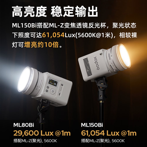 神牛双色温ML150Bi直播补光灯
