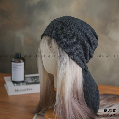 出口日韩~秋新款复古日系简约包头帽绑带冷帽百搭显脸小堆堆帽014