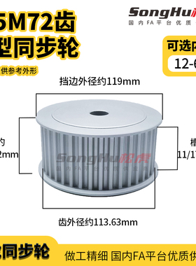 HTPA72S5M100 150-A-P-d60至d65孔现货S5M72齿同步轮同步带轮