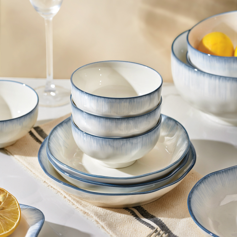 釉下彩米饭碗小碗陶瓷碗碟餐具