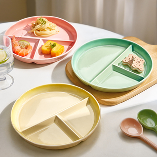 陶瓷211分格餐盘大人减肥专用减脂餐盘高级感定量分隔儿童早餐盘