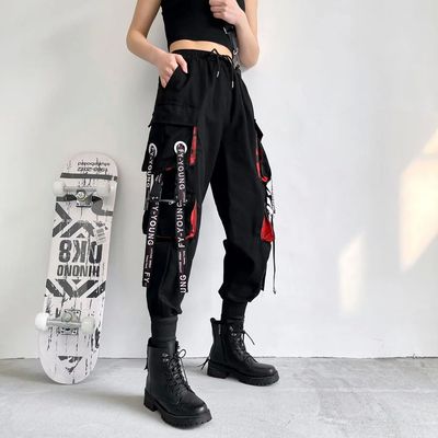 Women Cargo Pants 2023 Harem Pants Fashion Punk Pockets