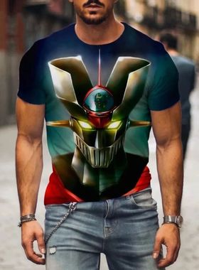 Hot Sale Mazinger Z T Shirt For Men Anime Robot 3D Print