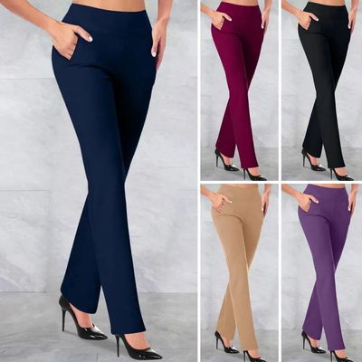 Soft Ladies Pants Straight Type Casual Wear S-2XL Business