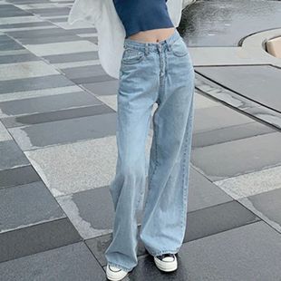 Women Jeans Denim Pants Straight Autumn Vintage Spring