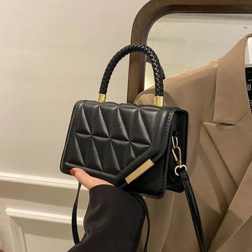 2023 New Fashion Shoulder Bag Plaid PU Leather Ladies