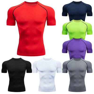 Men's Running Compression Tshirts Quick Dry Soccer Jersey