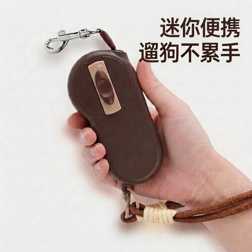 迷你小型犬伸缩牵引绳遛狗不累手图片