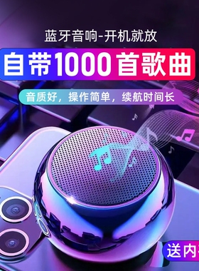 小型音响蓝牙迷你音箱送8G插内存低音炮大音量跑步sd歌曲卡户外