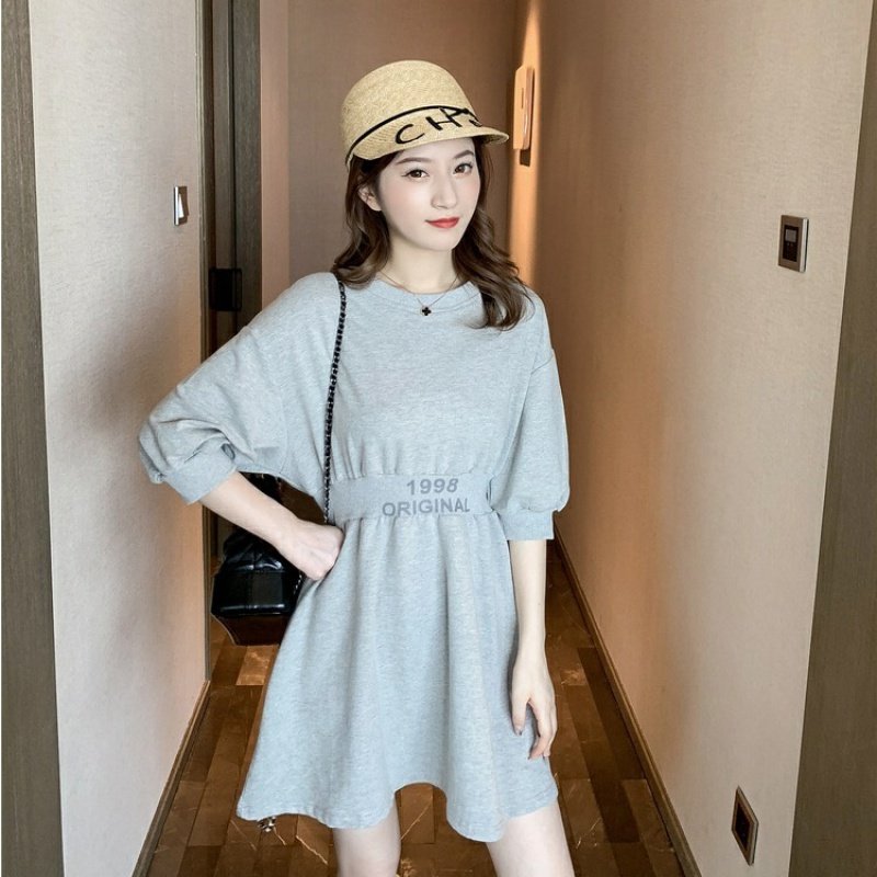 韩版纯色印花字母连衣裙女秋装新款修身小个子显瘦小众卫衣裙子潮|ruв категории плесень играть/Аниме/вокруг/cos/настольные игры, Косплей одежды/реквизит/услуги, Косплей женской одежды - от Buy2taobao.com для оказания профессиональной услуги покупки агента Taobao