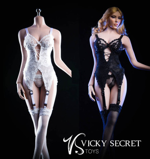 现货 吊带连袜内衣套装 18XG29 6女兵人偶包胶素体 VSTOYS