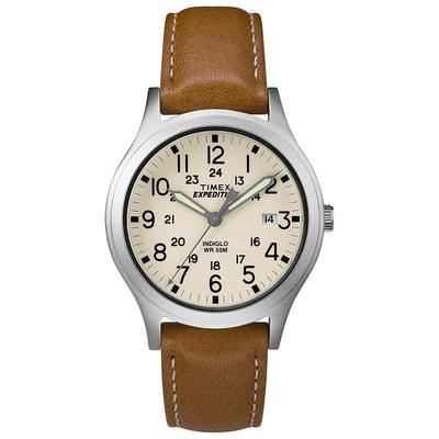 Timex/天美时Timex探险款男士腕表真皮表带mm表盘防水ft
