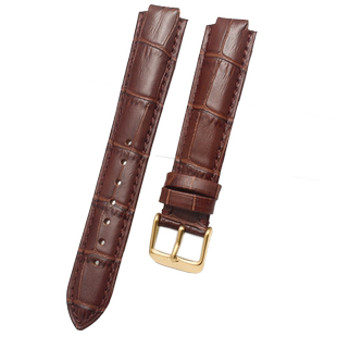 适用飞亚达心弦表带LA8402/8406卡西欧SHE3034手表带女士真皮凸口