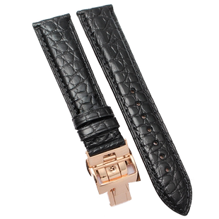 男女手表带鳄鱼皮适用积家江诗丹顿VC传承艺术大师系列20 21 22mm