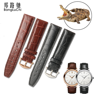 适用万国鳄鱼皮表带波涛菲诺IW356501 506 523马克小王子经典表链
