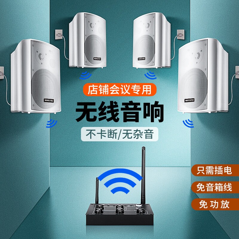 壁挂无线音响店铺专用会议室套装教室舞蹈室蓝牙音箱环绕餐厅酒吧