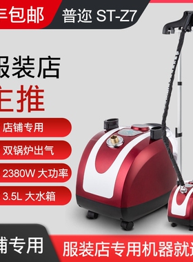 普迩蒸汽挂烫机X7双杆2380W全铜店商用立式熨斗接口大功率服装