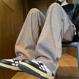 直播仿羊绒直筒休闲裤男大码宽松显瘦垂感针织毛呢裤K868P60，男装休闲裤，电商A073