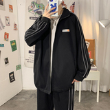 反光炸街立领卫衣男大码休闲运动套装上衣裤子TZ335，男装卫衣，电商A073