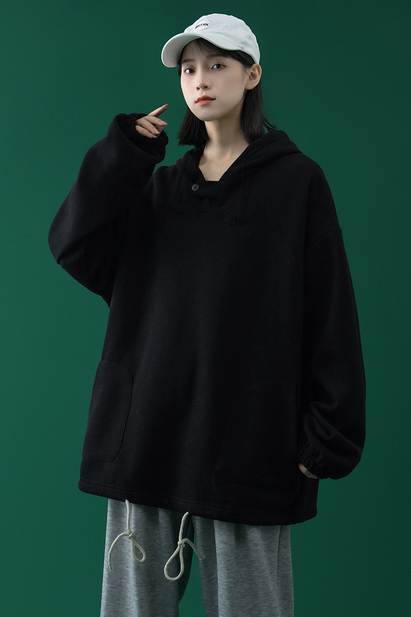 中性风秋冬季情侣连帽卫衣男女同款百搭外套WY2105P50,男装卫衣,电商A073