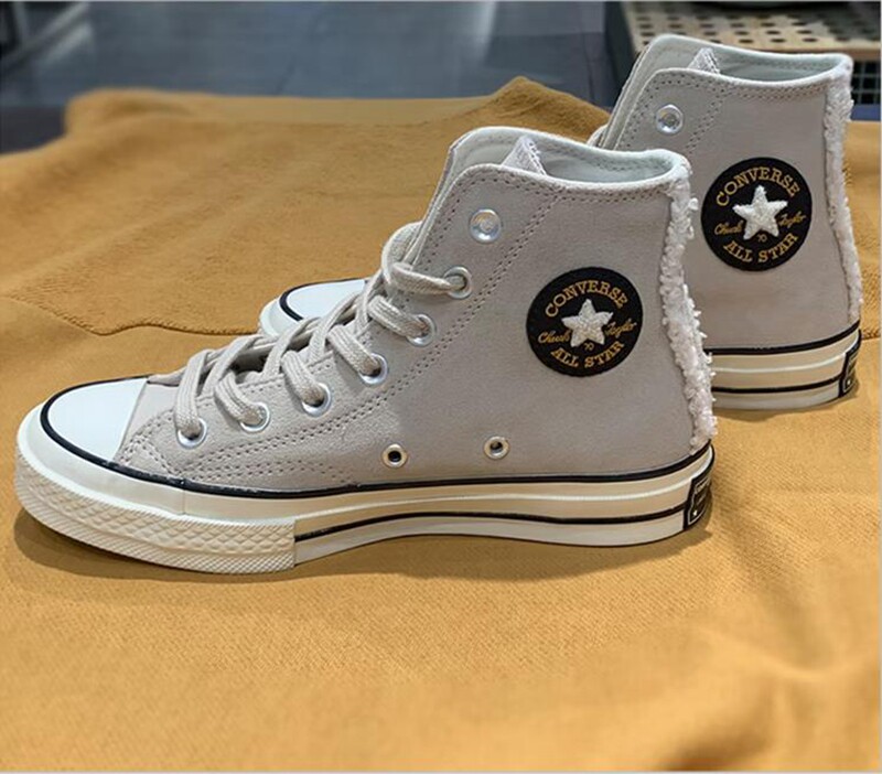 Converse匡威1970三星标浅灰色翻毛皮高帮男女休闲鞋板鞋172497C