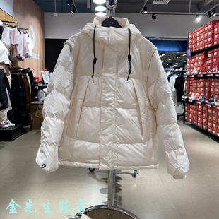 Converse匡威秋冬款男子可拆卸乳白色保暖羽绒服外套10025253-A01