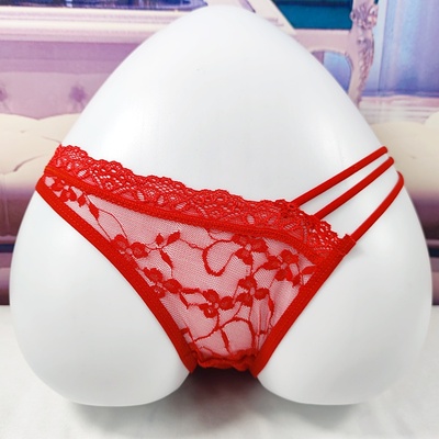 蕾丝透明低腰性感三角内裤诱惑