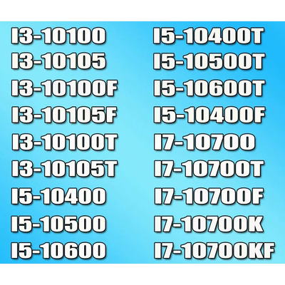 拆机CPU 正式版 i3 10105  i5 10400 i5 8400