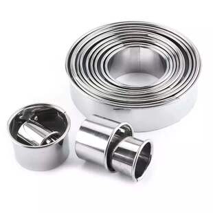 Steel Round Cookie 14pcs Cake Stainless Moulds Cutter Set