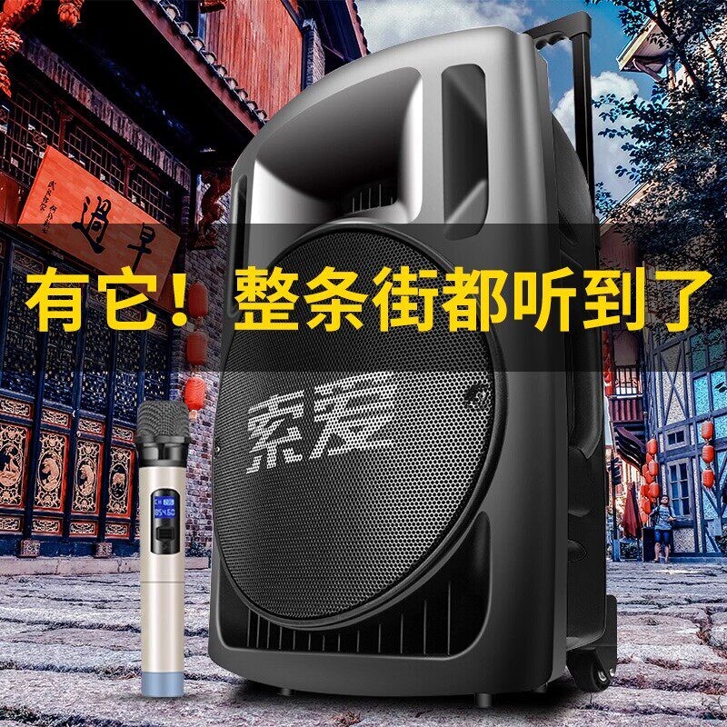 索爱T29大功率广场舞音响重低音式舞台演出广告唱歌拉杆音箱手拉
