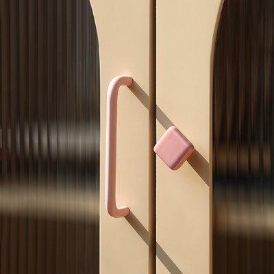 彩色卡通多巴胺铝合金陶瓷儿童房橱柜门衣柜门柜子抽屉拉手把手