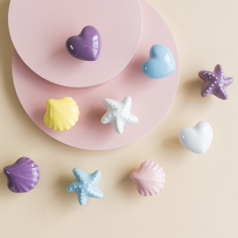 北欧黄铜轻奢儿童房卡通陶瓷橱柜门衣柜抽屉拉手可爱云朵ins把手,基础建材,小拉手,淘宝优惠券,粉丝福利购,淘宝优惠卷